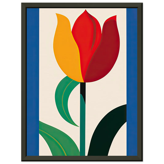Tulip - Flower Power Collection - Museum-Quality Matte Paper Metal Framed Poster