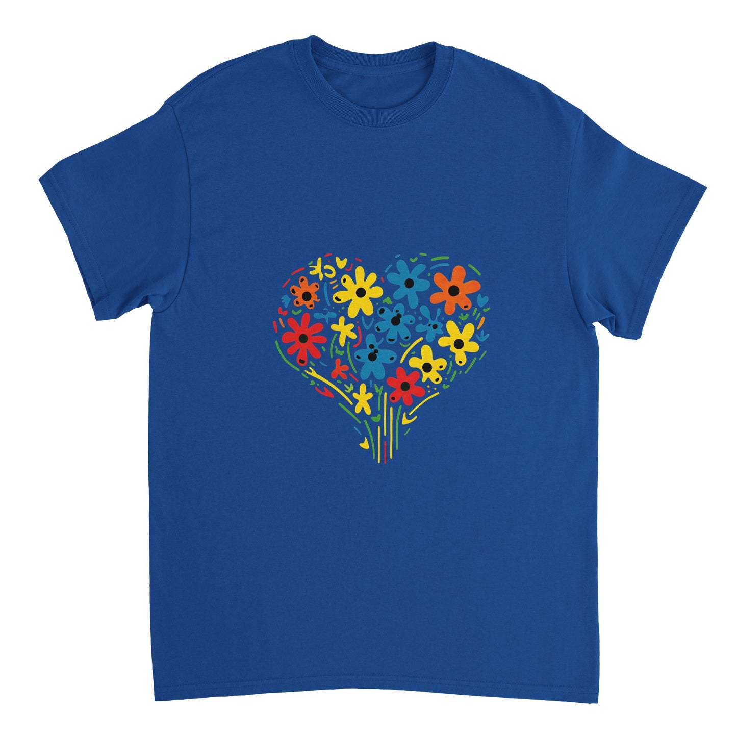 Floral Heart - Flower Power Collection - Unisex Crewneck T-shirt