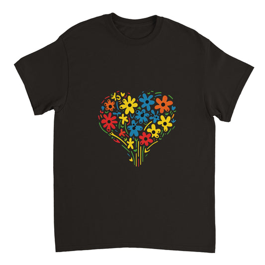 Floral Heart - Flower Power Collection - Unisex Crewneck T-shirt
