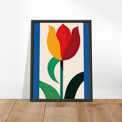 Tulip - Flower Power Collection - Museum-Quality Matte Paper Metal Framed Poster