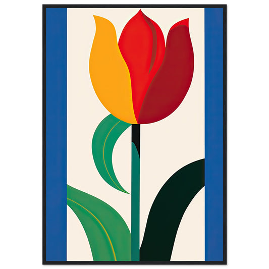Tulip - Flower Power Collection - Premium Matte Paper Wooden Framed Poster