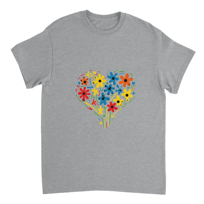 Floral Heart - Flower Power Collection - Unisex Crewneck T-shirt