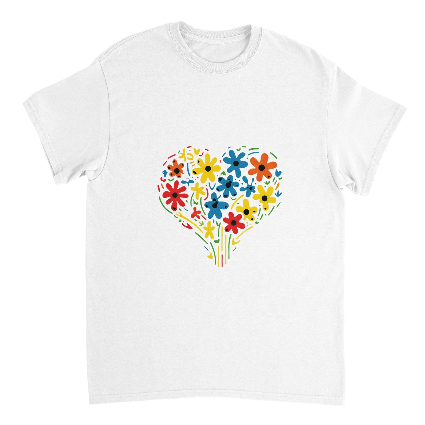 Floral Heart - Flower Power Collection - Unisex Crewneck T-shirt