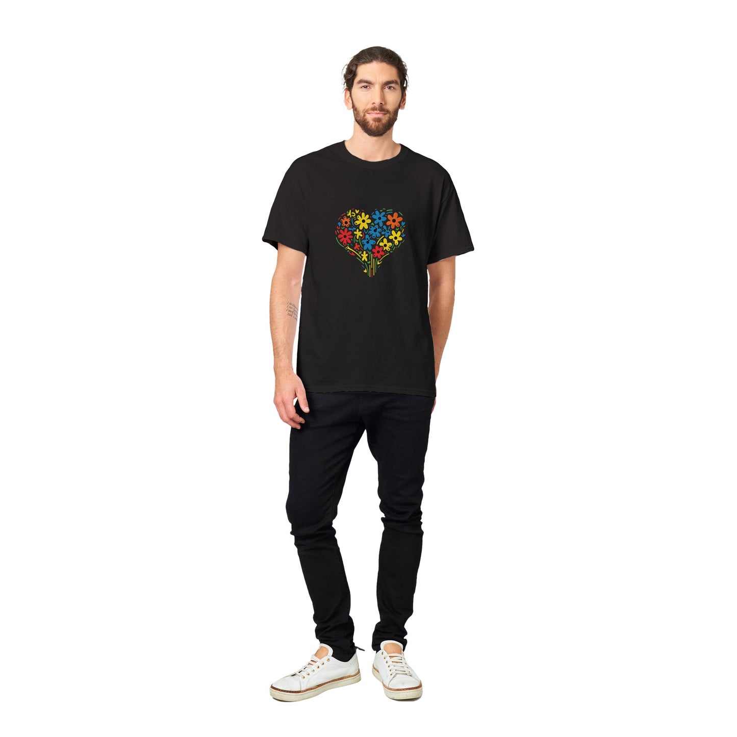 Floral Heart - Flower Power Collection - Unisex Crewneck T-shirt