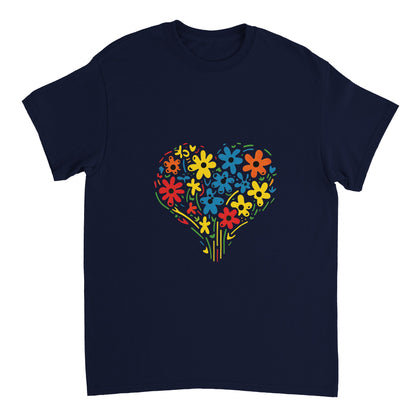 Floral Heart - Flower Power Collection - Unisex Crewneck T-shirt