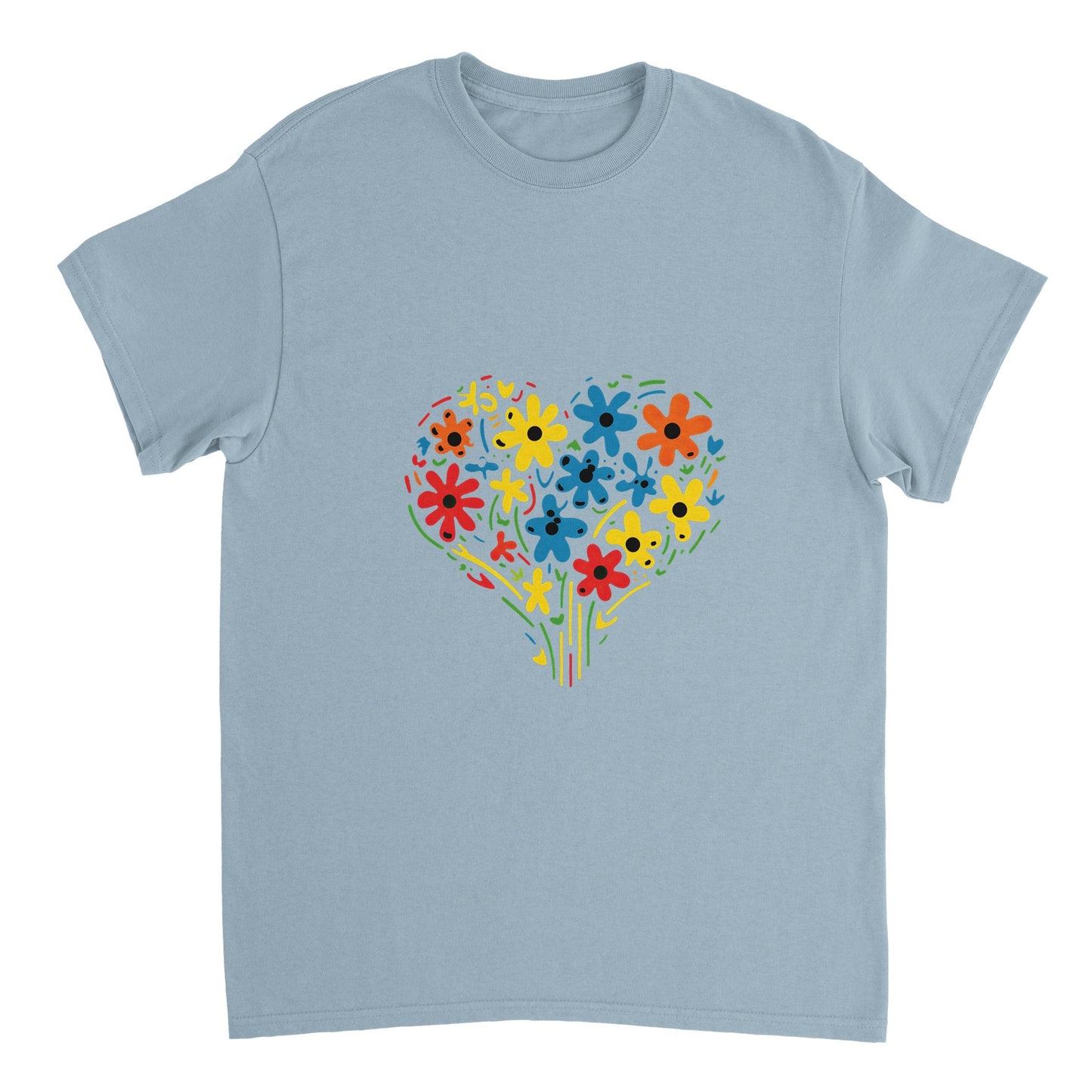 Floral Heart - Flower Power Collection - Unisex Crewneck T-shirt